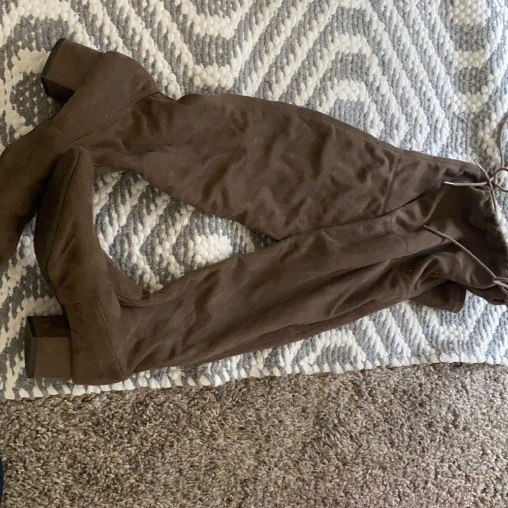 Brown knee boots